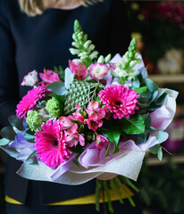 nice bouquet in the hands