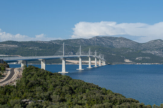 Peljesac Bridge in komarna croatia