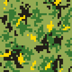 Camouflage military pixel