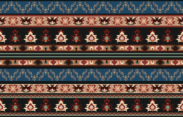 Carpet pattern Persian. Geometric ethnic oriental seamless pattern traditional Design for background. african pattern. rug , tile , wallpaper , Vector illustration. American