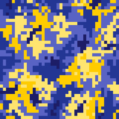 Yellow blue camouflage