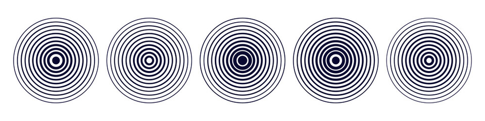 Modern radial or circlesignals .Abstract wave backdrop . Motion line design. Vector isolated illustration