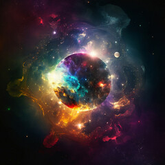 Fototapeta premium galaxy with stars, generative AI