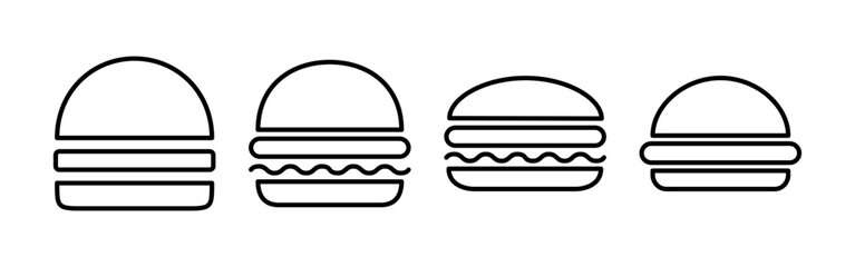 Burger icon vector for web and mobile app. burger sign and symbol. hamburger