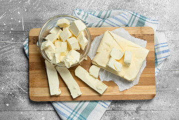 Butter with a napkin.