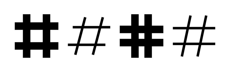 Hashtag icon vector for web and mobile app. hashtag sign and symbol