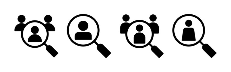 Hiring icon vector for web and mobile app. Search job vacancy sign and symbol. Human resources concept. Recruitment