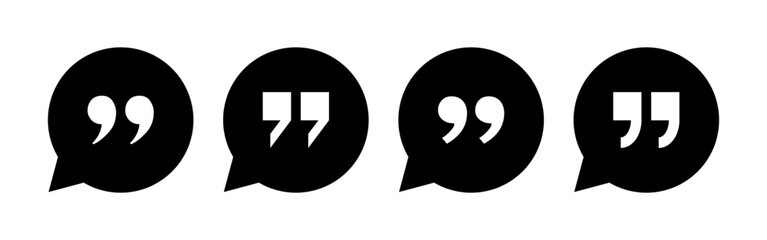 Quote icon vector for web and mobile app. Quotation mark sign and symbol