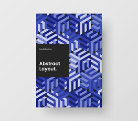 Unique mosaic pattern book cover concept. Abstract leaflet vector design illustration.