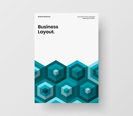 Simple leaflet A4 design vector layout. Minimalistic mosaic pattern corporate cover concept.