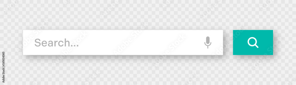 Fototapete search bar template. internet browser engine with search box, address bar and text field. ui design,