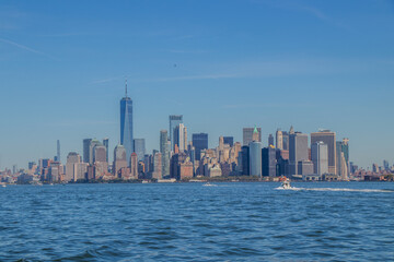 Fototapeta na wymiar Manhattan skyline from the Hudson River