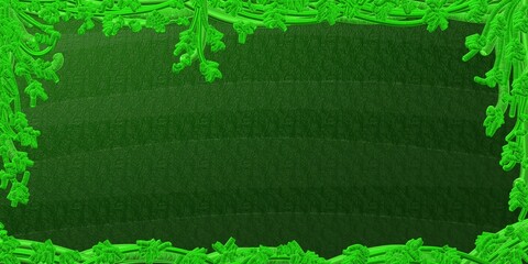 green tree leaf background with a frame for text