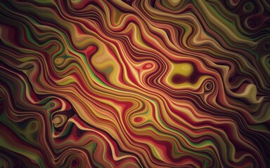 Artistic and classic 3D abstract background of colorful flowing liquid or wave patterns with vignette effect. Art painting of wave pattern. Retro and vintage design.