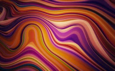 Artistic and classic 3D abstract background of colorful flowing liquid or wave patterns with vignette effect. Art painting of wave pattern. Retro and vintage design.