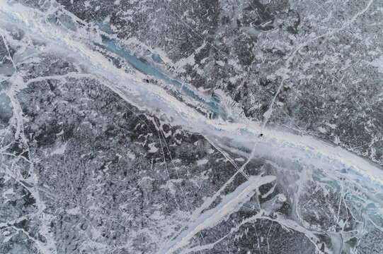 Frozen Lake Baikal, Irkutsk, Siberia, Russia