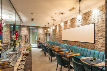 Interior of an empty restaurant
