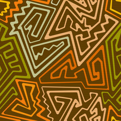 Ancient geometric seamless pattern