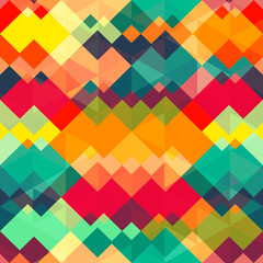 Colored mosaic seamless pattern