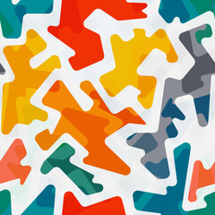 Funny colorful geometric pattern