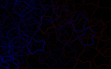 Dark Blue, Red vector pattern with random forms.