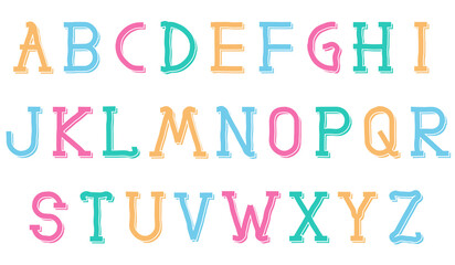 Minimal shadow 3D typography, Abstract digital alphabet font. Creative vector illustration