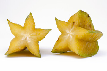 Fototapeta premium Close up of star fruit, on white background