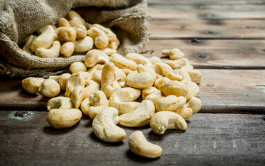 Cashews in a bag.