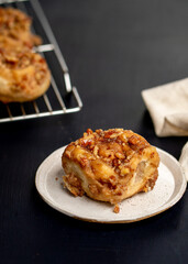 Sticky bun with walnuts