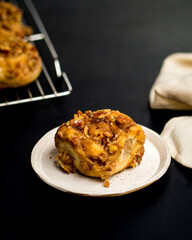 Sticky bun with walnuts