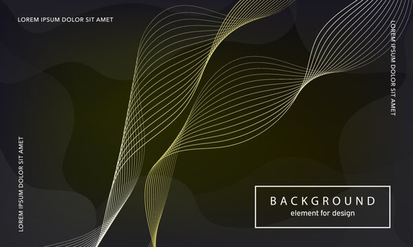 Abstract background. Wave element for design poster. Digital frequency track equalizer. Stylized line art. Colorful shiny wave lines created using blend tool. Curved wavy line smooth stripe. Vector.