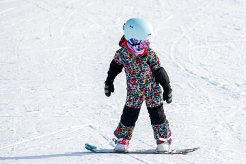 People are having fun in downhill skiing and snowboarding