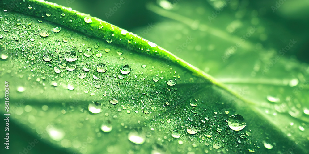 Poster green leaf background close up view. nature foliage abstract of leave texture for showing concept of