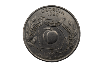 Georgia State Quarter, 50 State Quarters 1788 - 1999 Wisdom, Justice, Moderation