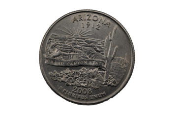 Arizona State Quarter, 50 state quarters 1912 - 2008 Grand Canyon State