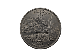 Arizona State Quarter, 50 state quarters 1912 - 2008 Grand Canyon State
