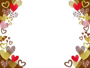 バレンタインデーにも使えるのハートのPNG背景透過フレーム