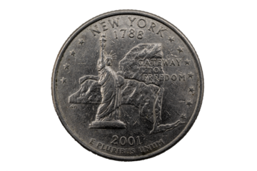 New York State Quarter, 50 state Quarters 1788 - 2001 Gateway to freedom 