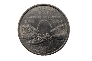 Missouri State Quarter, 50 state quarters 1821 - 2003 corps of discovery