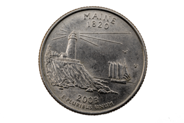 Maine State Quarter, 50 state quarters, 1820 -  2003
