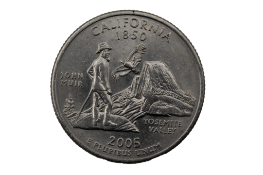 California State Quarter, 50 State Quarters 1850 - 2005 John Muir