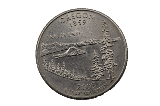 Oregon State Quarter, 50 state quarters 1859 - 2005 Crater Lake
