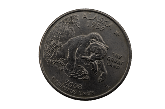 Alaska State Quarter, 50 state Quarters 1959 - 2008 The great land