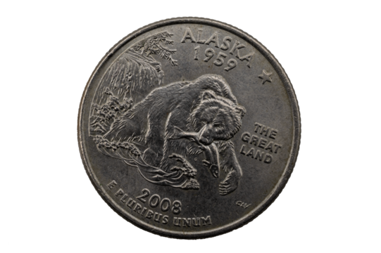 Alaska State Quarter, 50 state Quarters 1959 - 2008 The great land