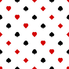 seamless pattern with playing cards icons