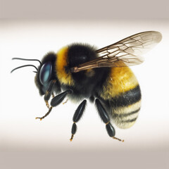 bee on white background
