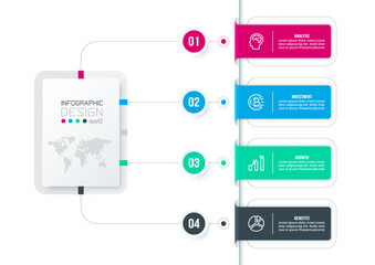 Infographic template business concept with diagram.