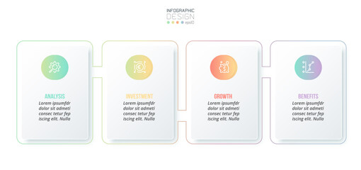Infographic template business concept with option.
