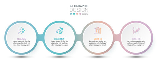 Timeline chart business infographic template.