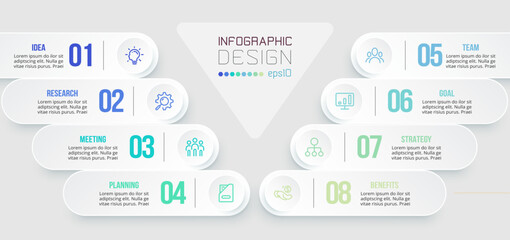 Obraz premium Infographic template business concept with workflow.